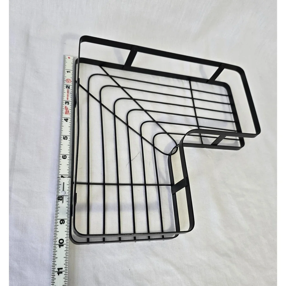 Metal Corner Shower Caddy Black Suitable for Multiple Spaces 2 In Box New